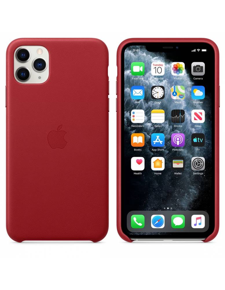 iphone-11-pro-max-leather-case-red.jpg Iphone 11 Pro Max Leather Case Red - Image 1