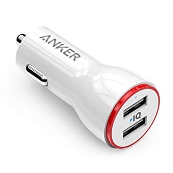 61szMlgonCL._SY355.jpg Anker - PowerDrive 2 Alloy Metal Mini Car Charger 24W - White - Image 1