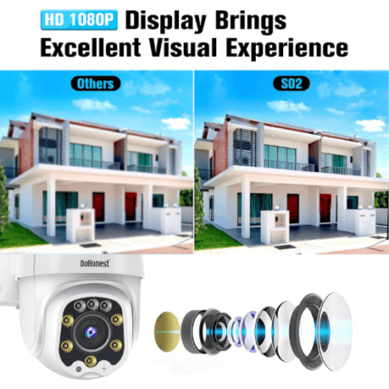 DoHonest Security Camera Outdoor HD 1080P Wi-Fi IP Cam Pan Tilt 360