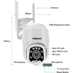 DoHonest Security Camera Outdoor HD 1080P Wi-Fi IP Cam Pan Tilt 360