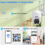 DoHonest Security Camera Outdoor HD 1080P Wi-Fi IP Cam Pan Tilt 360