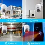 DoHonest Security Camera Outdoor HD 1080P Wi-Fi IP Cam Pan Tilt 360