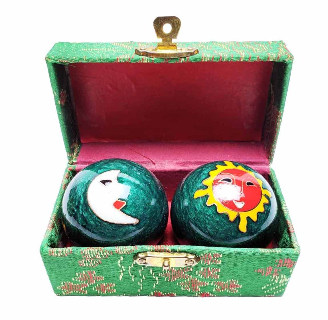 BBSSMG Baoding Ball - Sun/Moon Green - Image 1