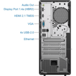 Lenovo ThinkCentre Neo 50T Gen 5 Intel Core i5‑14400 ‑ 16GB RAM ‑ 512GB SSD NVMe ‑ Intel UHD Graphics 730 ‑ Tower PC ‑ DOS