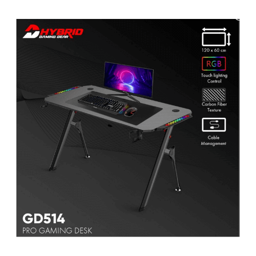 GD514-1 FANTECH DHYBRID GD514 RGB LED GAMING DESK