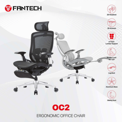GRAY FANTECH OC2 Ergonomic Office Chair