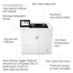HP LaserJet Enterprise M611dn – Monochrome Duplex Laser Printer – 61 ppm – 1200×1200 dpi – Ethernet / USB – Windows & macOS