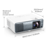 BenQ TK710STi – 4K HDR Laser Short‑Throw Projector – 3200 Lumens – 600,000:1 Contrast – 4ms Response – 240Hz Refresh – HDR10 & HLG – Android TV (Netflix, Chromecast, AirPlay) – 3D Keystone