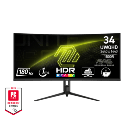 MSI MAG 342CQR E2 34-in UWQHD VA Curved Gaming Monitor 2K 180HZ