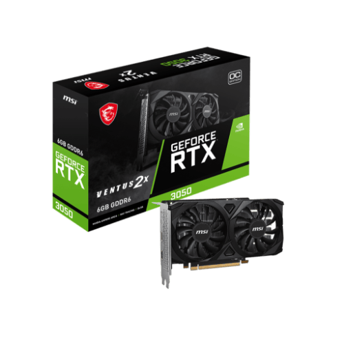 RTX3050VENTUS2XE6G MSI GeForce RTX 3050 VENTUS 2X E 6G OC
