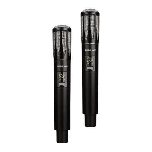GNWDUMICUBK-1 Green Lion Wireless Dual Mic Cordless Microphone - Black