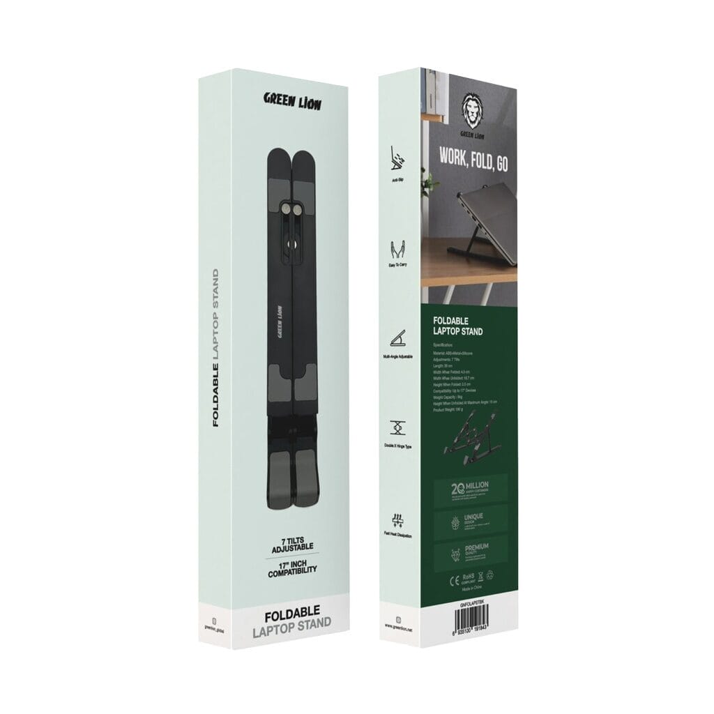 Green Lion Foldable Laptop Stand 7 Tilts Green Lion Foldable Laptop Stand 7 Tilts