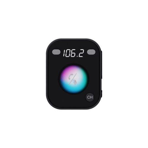 Porodo Dual Microphone FM Transmitter & Charger Porodo Dual Microphone FM Transmitter & Charger