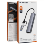 Porodo 5 IN 1 Multi Port Hub