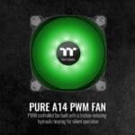 Thermaltake 140mm Pure A14 PWN Case Fan (Single Pack)-Green CL-F110-PL14GR