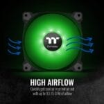 Thermaltake 140mm Pure A14 PWN Case Fan (Single Pack)-Green CL-F110-PL14GR