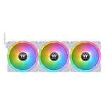 Thermaltake SWAFAN EX 12 RGB PC Cooling Fan White 500-2000 RPM Magnetic Connection Reversible Blades Controller Included CL-F161-PL12SW-A Desktop 120mm 3 Pack