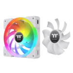 Thermaltake SWAFAN EX 12 RGB PC Cooling Fan White 500-2000 RPM Magnetic Connection Reversible Blades Controller Included CL-F161-PL12SW-A Desktop 120mm 3 Pack