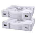 Thermaltake SWAFAN EX 14 RGB PC Cooling Fan White 500~2000 RPM Magnetic Connection Reversible Blades Controller Included CL-F162-PL14SW-A 140mm 3 Pack