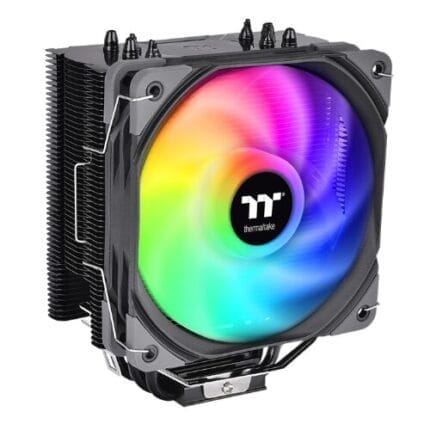Thermaltake UX200 SE 5V Motherboard ARGB Sync 16.8 Million Colors 15 Addressable LED AMD/Intel (LGA 1700) Universal Socket Copper Base U-Shape Heatpipes 170W CPU Cooler CL-P105-AL12SW-A