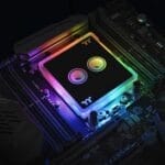 Thermaltake Pacific W6 16.8 Million Color RGB Alexa Razer Chroma Syncable AMD Ryzen Threadripper TR4 Full Coverage CPU Water Block CL-W225-CU00SW-A