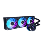 GIGABYTE AORUS WATERFORCE X II 360 Liquid CPU Cooler, 360mm Radiator with 3x 120mm low noise ARGB Fans, compatible with Intel LGA1700 & 1851 and AMD AM5 GP-AORUS WATERFORCE X II 360