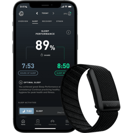 WHOOP 4.0 Wearable Health Fitness & Activity Tracker Continuous Monitoring Performance Optimization Heart Rate Tracking Improve Sleep Strain Recovery Wellness