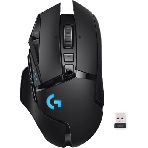 910-005568 Logitech G502 LIGHTSPEED Wireless Gaming Mouse HERO 25K Sensor 25,600 DPI RGB Adjustable Weights 11 Programmable Buttons Long Battery Life