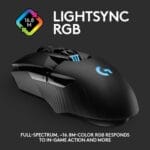 Logitech G903 LIGHTSPEED Wireless Gaming Mouse W/ Hero 25K Sensor PowerPlay Compatible 140+ Hour with Rechargeable Battery and Lightsync RGB Ambidextrous 107G 25,600 DPI Black