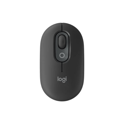 910-007412-1 Logitech POP Mouse, Wireless Mouse with Customizable Emojis, SilentTouch Technology, Precision/Speed Scroll, Compact Design, Bluetooth Multi-Device OS Compatible, Graphite