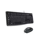 Logitech MK120 Full-size Wired Membrane Keyboard and Mouse Bundle for PC with USB Plug-and-Play Black