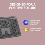 Logitech Signature Slim K950 Wireless Keyboard - Compatible Windows, Mac, Chrome - Graphite