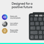 Logitech Keys To-Go 2 Slim Portable Bluetooth Keyboard for Tablet With Built-in Cover - Graphite