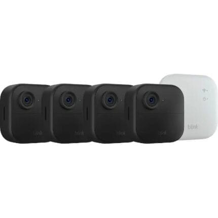 Blink Outdoor 4 XR Wireless security camera with extended range, up to 400 feet. Sync Module XR included 4 Cameras Black